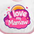 thumbnail image 4 of Inktastic I Love My Mamaw Grandchild Girls Baby Bib, 4 of 4