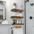 thumbnail image 6 of Floating Shelves for Wall Bathroom Shelf Bedroom Kitchen Farmhouse Small Book Shelf 16 inch Set of 3, Rustic Brown (015-BN3), 6 of 6