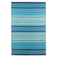 thumbnail image 1 of Erbanica 8' x 10' Tapis en Plastique Réversible Intérieur Extérieur Bleu Geometric, 1 of 6