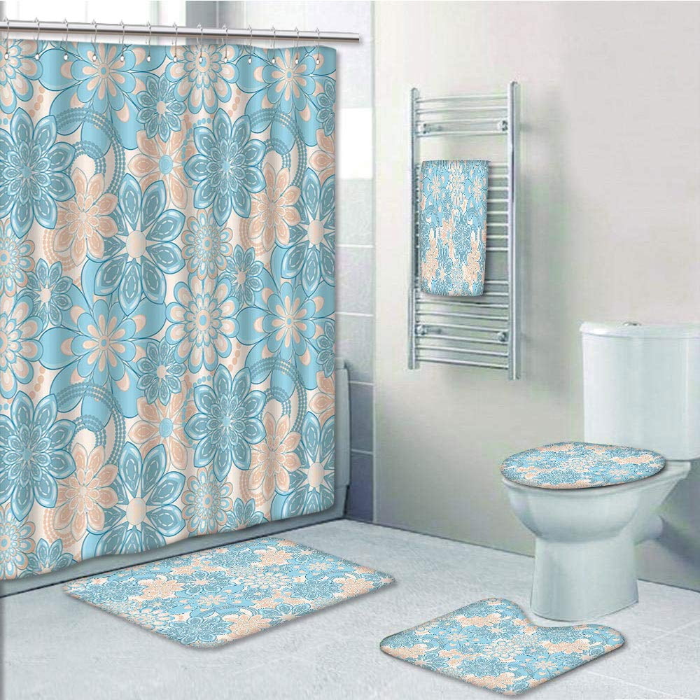 PRTAU Gentle Spring Inspired Flourish Motifs Feminine Bouquet 5 Piece