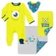 thumbnail image 1 of Juego de 4 piezas de Disney Pixar Monsters Inc. Mike: babero Sleep N' Play, manta para eructos, de 0 a 6 meses, 1 of 7
