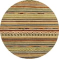 thumbnail image 1 of Ahgly Company Machine Washable Indoor Round Abstract Metallic Gold Area Rugs, 6' Round, 1 of 7
