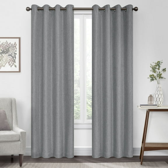 Eclipse Absolute Zero Kira Absolute Zero 100% Blackout 50 x 108 Curtain Panel in Grey
