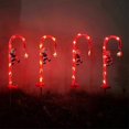 thumbnail image 3 of Solar Christmas decoration candy cane lamp, solar Christmas aisle marker lamp, outdoor decoration pile with snowflake and Santa Claus, 8 LED lights in, 3 of 4