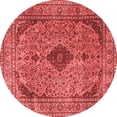 thumbnail image 1 of Ahgly Company Indoor Round Medallion Red Traditional Area Rugs, 6' Round, 1 of 4