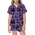 thumbnail image 4 of Weebloom Girls Halloween Loungewear Robes Soft Comfortable Toddler Casual With Lapel Collar Outfit Girl Pjs 6-7 Years, 4 of 4