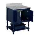 thumbnail image 5 of Beverly 30" Bathroom Vanity with Royal Blue Cabinet and Carrara Marble Top, 5 of 6