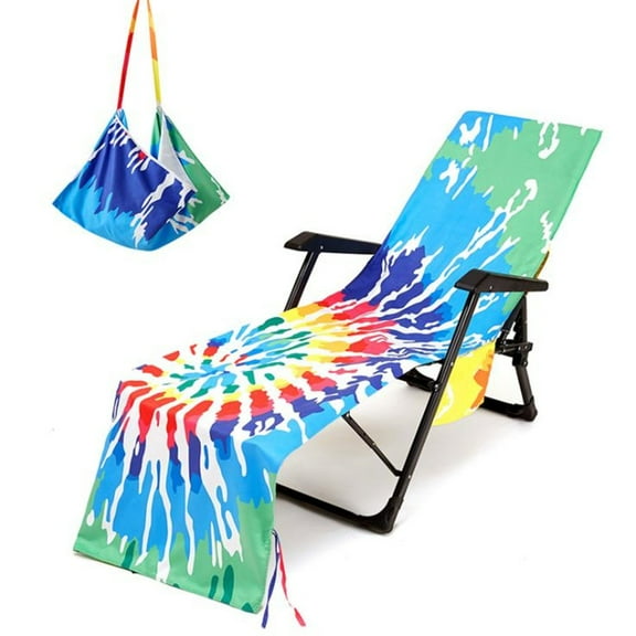 Beach Chair Cover, Lounge Chair Covers with Side Pockets 84.6" x 29.5",Thick and Quick Dry Lounge Chair Towel Cover for Sun Lounger, Pool Beach Garden Outdoor Tanning Chair Cover