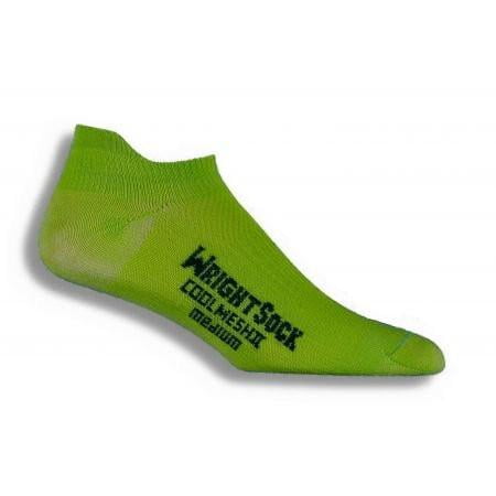 WrightSock Double Layer Anti Blister CoolMesh II Tab Socks, Lime - Large