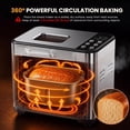 thumbnail image 6 of Atilioo Automatic Bread Maker Machine, 21‑in‑1 Multi‑Function, LCD Display Programmable Timer, Stainless Steel Compact, Up to 2 lbs Capacity, 3 Crust Colors, Silver, 6 of 8