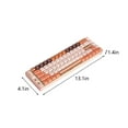 thumbnail image 3 of TIMIFIS Bluetooth Keyboard 3 Modes 66% Mechanical Gaming Keyboard 69 Mini RGB Red Switch P/BT Keycaps Type-C Keyboard Colour Blocking For Gaming And Working - Summer, 3 of 7