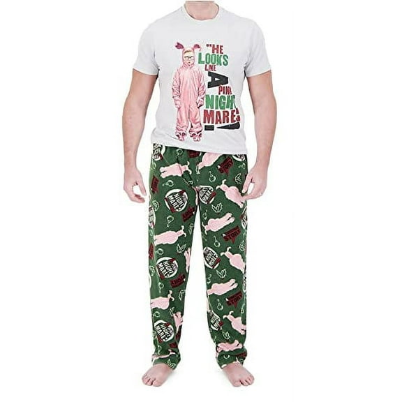 Briefly Stated Mens 2-Piece A Christmas Story Sleepwear Pajama Set Medium
