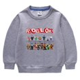 thumbnail image 1 of Roblox-suéter de manga larga con estampado para niño y niña, camisa de fondo de algodón, informal, Juego del mundo Virtual del tesoro, 1 of 4