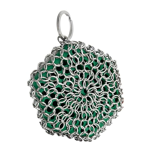 Stainless Steel 316 Chainmail Scrubber for Pots and Pans, Durable Mesh for Cast Iron, Griddles, and Pizza Stones, Rust-Resistant and Dishwasher Safe