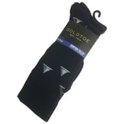 Gold Toe Men's Vapor-Tech Moisture Control Dress Socks Navy Blue Assorted Patterns: Solid, Ribbed, Sail Boat, Palm Tree