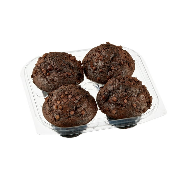 Marketside Triple Chocolate Regular Muffins, 14 oz, 4 Count