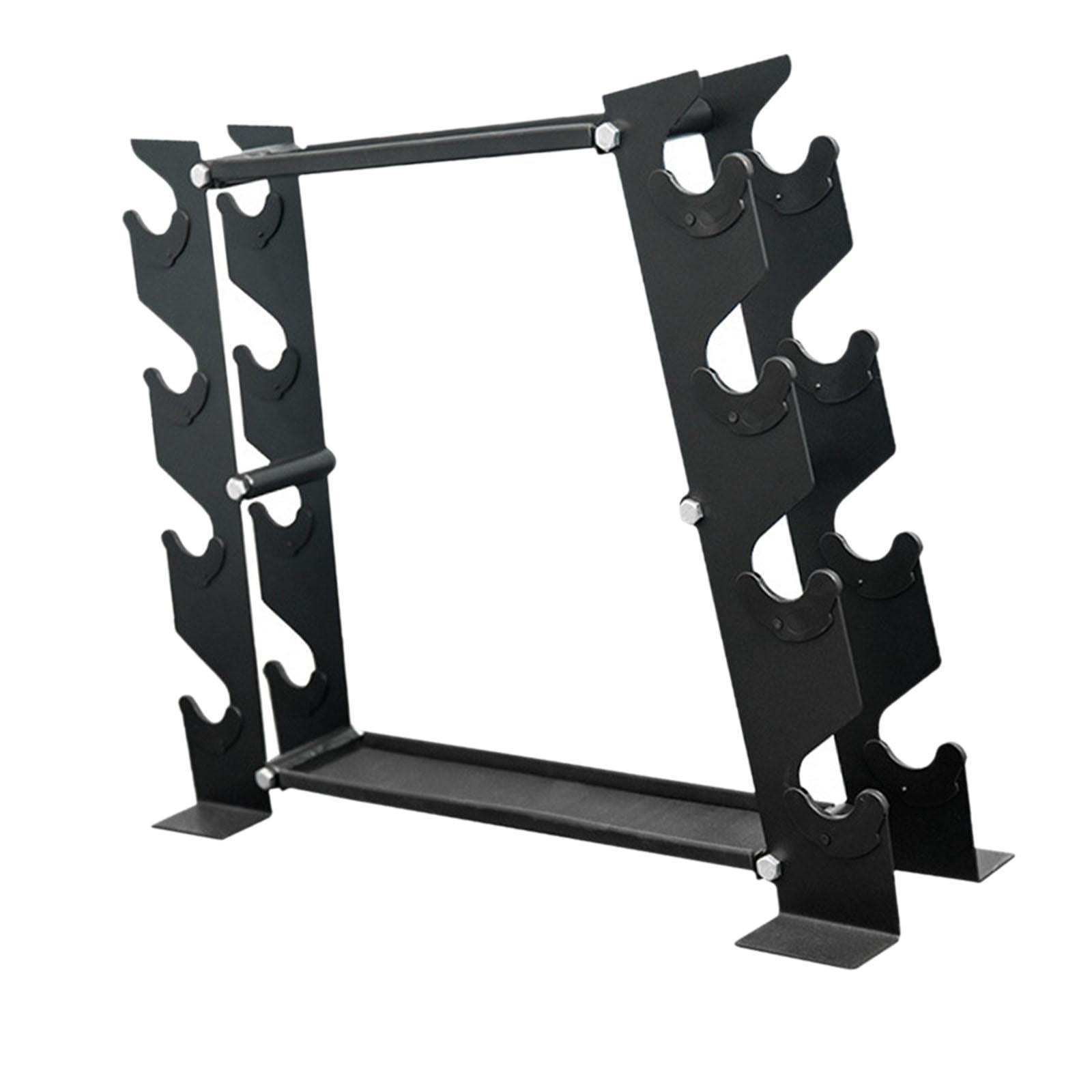DimyFew Dumbbell Weight Rack 4 Tiers Heavy Duty Dumbbell Shelf Space Saver Dumbbell Rack