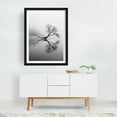 thumbnail image 6 of Solitary Reflection - Photography Black and White Nature Minimalist Landscape Scenic Water Black Framed Wall Art Print 6 x 8 inches, 6 of 7