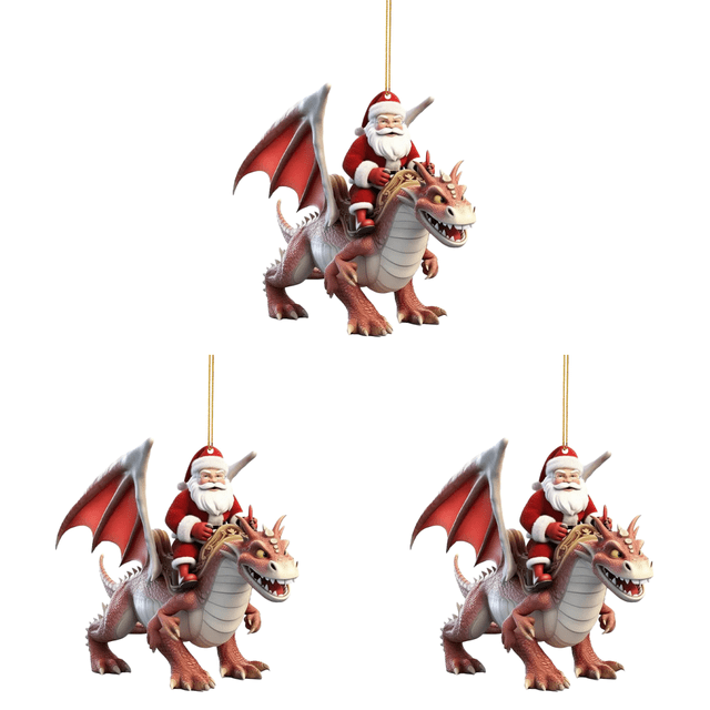 Decoraciones Navideñas Dragón Dibujos Animados Acrílico para Fiesta Navidad (B)