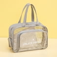 thumbnail image 1 of Transparent PVC Wet Dry Wash Bag Cosmetic Bag Large Capacity Beach Bag, 1 of 7
