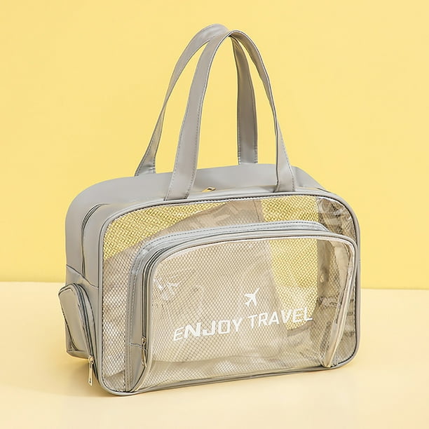 Ganfancp Bolsa Transparente de Pvc para Lavado En Seco Bolsa para Cosméticos Bolsa de Playa de Gran Capacidad Artículos En Liquidación 1 X Kit de Separación En Seco y Húmedo