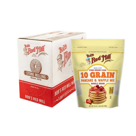 (4 Pack)Bob's Red Mill 10 Grain Pancake & Waffle Mix, 24 Oz