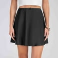 thumbnail image 2 of Annhoo Women's Satin Skirts Low Waisted Drawstring Casual Formal A Line Short Skirt Summer Vacation Skirt, 2 of 8