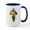 White/Navy Inside, variant on CafePress - Cross Of Spring Flowers Mugs - 15 oz Ceramic Large White Novelty Mug