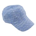 thumbnail image 2 of Glitzy Game Sequin Trim Baseball Cap  - Pale B lue, 2 of 3