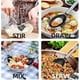 thumbnail image 2 of Set Of 2 Silicone Cooking Spoons, Non Stick Solid Basting Spoon, Heat-Resistant Kitchen Utensils, Mixing, Serving, Draining, Stirring(Black), 2 of 5