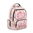 thumbnail image 2 of Yuyamidu Axolotl Ice Cream Backpack for Girls 6-10 Elementary School 1st-4th Grade 17 Inch Lightweight Multiple Compartments Bookbag with Padded Straps Back to School, 2 of 8