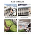 thumbnail image 7 of 4th of July RV Awning Sun Shade Screen 9'X15.3' Retro Flag Stripes Daisy Mesh Sunscreen Patriotic Leaves Gray Plaid Awning Shade Screen with Zipper UV Blocker Completed Kits for RV Motorhome Camper, 7 of 7