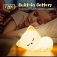 thumbnail image 3 of Night light for kids cat lamp, 7 colors cute night light for kids night light, tap control baby nigh 26-27s, 3 of 4