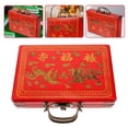 thumbnail image 2 of MOVTOTOP 1Pack Mahjong Set Box Red Wood Portable Storage for Family and Friends, 2 of 7