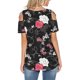 thumbnail image 2 of Gibobby Blusa de Trabajo de Manga Corta Blusa mujer Tops Camiseta con estilo fiesta con cuello en O(Negro,XL), 2 of 5