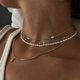 thumbnail image 1 of Collar de gargantilla de cinta negra larga para mujer, joyería de fiesta de boda de tendencia, elegante perla de imitación blanca, collares de vacaciones en la playa, 1 of 4