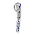 thumbnail image 2 of Diamond2Deal 14K White Gold Sapphire and Diamond Snowflake Chain Slide Pendant for Women (L- 0.72 inch, W- 0.72 inch), 2 of 6