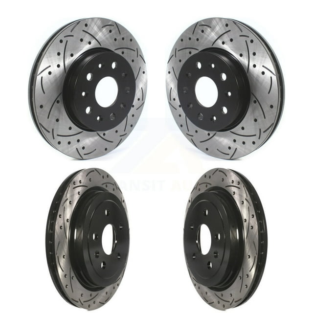 DS-One Front Rear Coated Drilled Slotted Disc Brake Rotors Kit for Car Cadillac CTS KD-100368