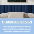 thumbnail image 4 of NNV Full Upholstered Platform Bed with Vertical Channel Tufted Headboard,Wooden Slats Support,Blue Velvet, 4 of 6
