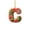 C, variant on Candy Cane Alphabet Christmas Ornaments with Red Letters and Berry Design,A to Z Mini Monogram Hanging Pendants for Xmas Tree Decorations,DIY Craft Party Home Holiday Decorative Accents