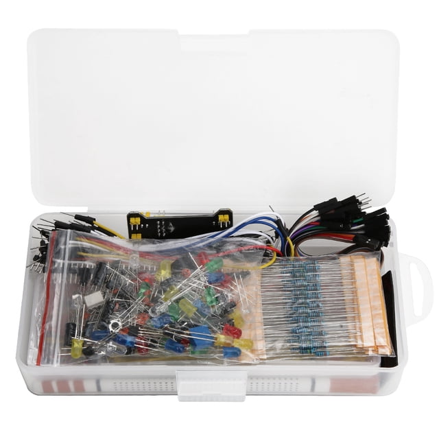 Kit de iniciación de componentes electrónicos Placa de pruebas Zumbador Condensador Transistor Diodo Rectificador