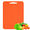 Orange, variant on Flexible Silicone Cutting Board, Non-Slip Kitchen Chopping Mat for Fruit and Baby Food Supplement, Portable and Mildew Resistant, Multiple Colors Available