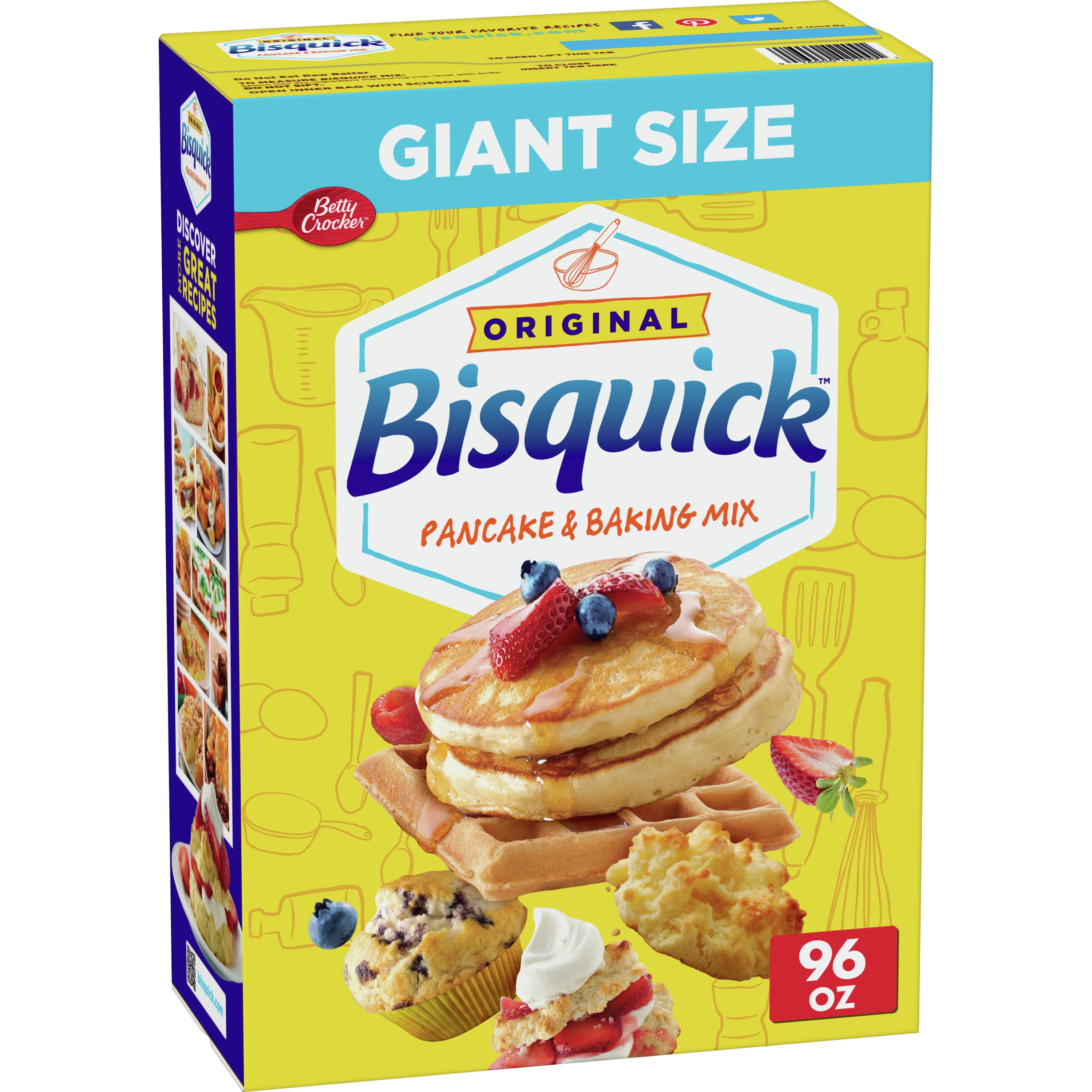 Betty Crocker Bisquick Pancake and Baking Mix, 96 oz