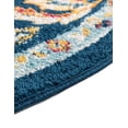 thumbnail image 6 of Unique Loom Aurelia Collection Area Rug - Hadrian (3' Round Navy Blue/Light Blue), 6 of 7