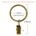 thumbnail image 2 of AMZSEVEN 40 Piezas Anillos de Cortina de Metal Ganchos para Clips para Cortinas Clips Decorativos para Barra de Cortina Perchas 1,5 Pulgadas de Diámetro Interior Ojales Bronce Antiguo Inoxidable, 2 of 8