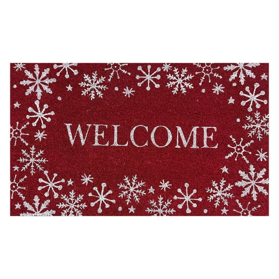 ZLBDYG Snowflake Design Christmas Doormat - Perfect Festive Welcome Mat for Friends, Family, and Neighbors, Durable and Practical Holiday Entryway Decor with Seasonal Charm