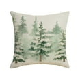 thumbnail image 2 of Funda de Cojín Navideña Bosque Verde | Funda para Sofá o Sala de Estar | Poliéster | 45 X 45 X 0,2 Cm | Decoración Invernal | Paquete de 1, 2 of 6