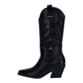 thumbnail image 6 of Dakaela Women's Western Cowboy Boots Sparkle Metallic Embroidered Mid Calf Cowgirl Knee High Boots, 6 of 7