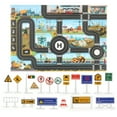 Happy Date Kids Carpet Playmat, Fun Play Rugs with Roads for Bedroom