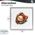 thumbnail image 4 of Stupell Industries Eclectic Glove & Ball in Leather Gray Framed Print Under Glass, 16 x 16, by Creative Studio, 4 of 8
